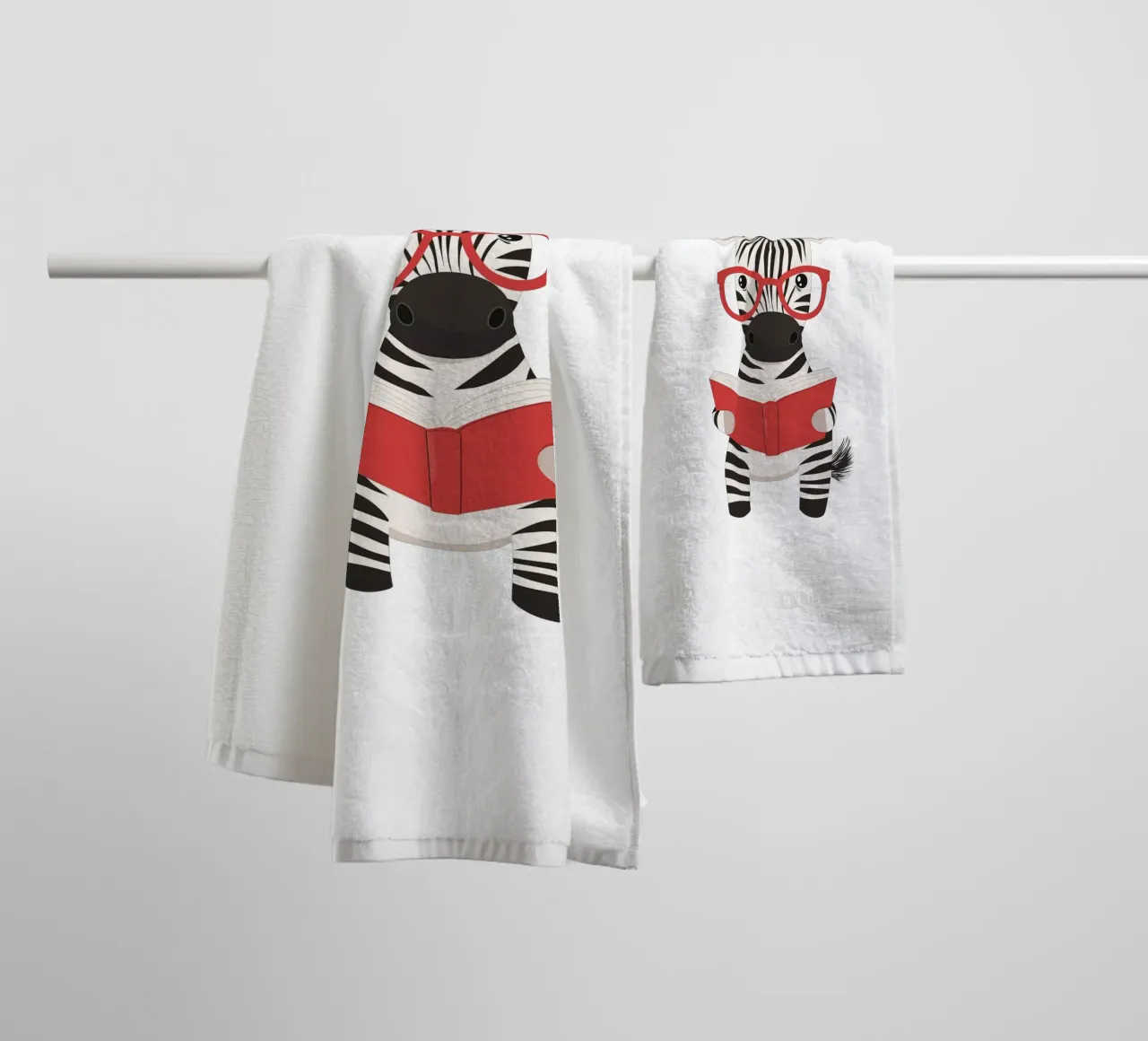 Un lettore a righe asciugamano da bagno da HookASmile