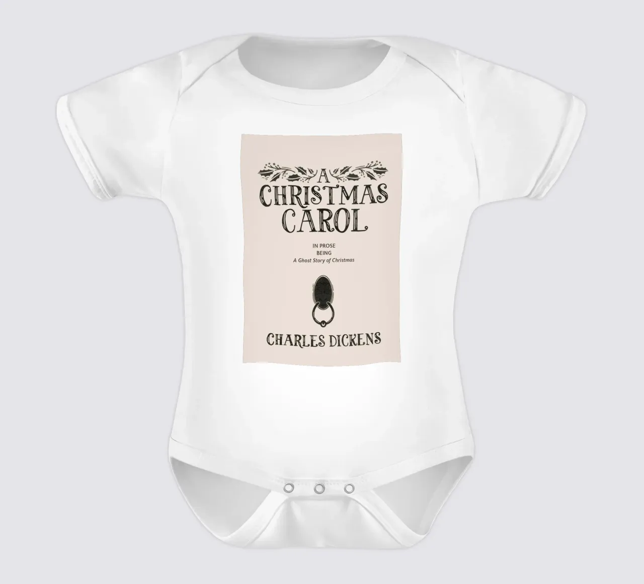 Un canto di Natale - Copertina del libro classico di Dickens body neonato maniche corte da ClubArt