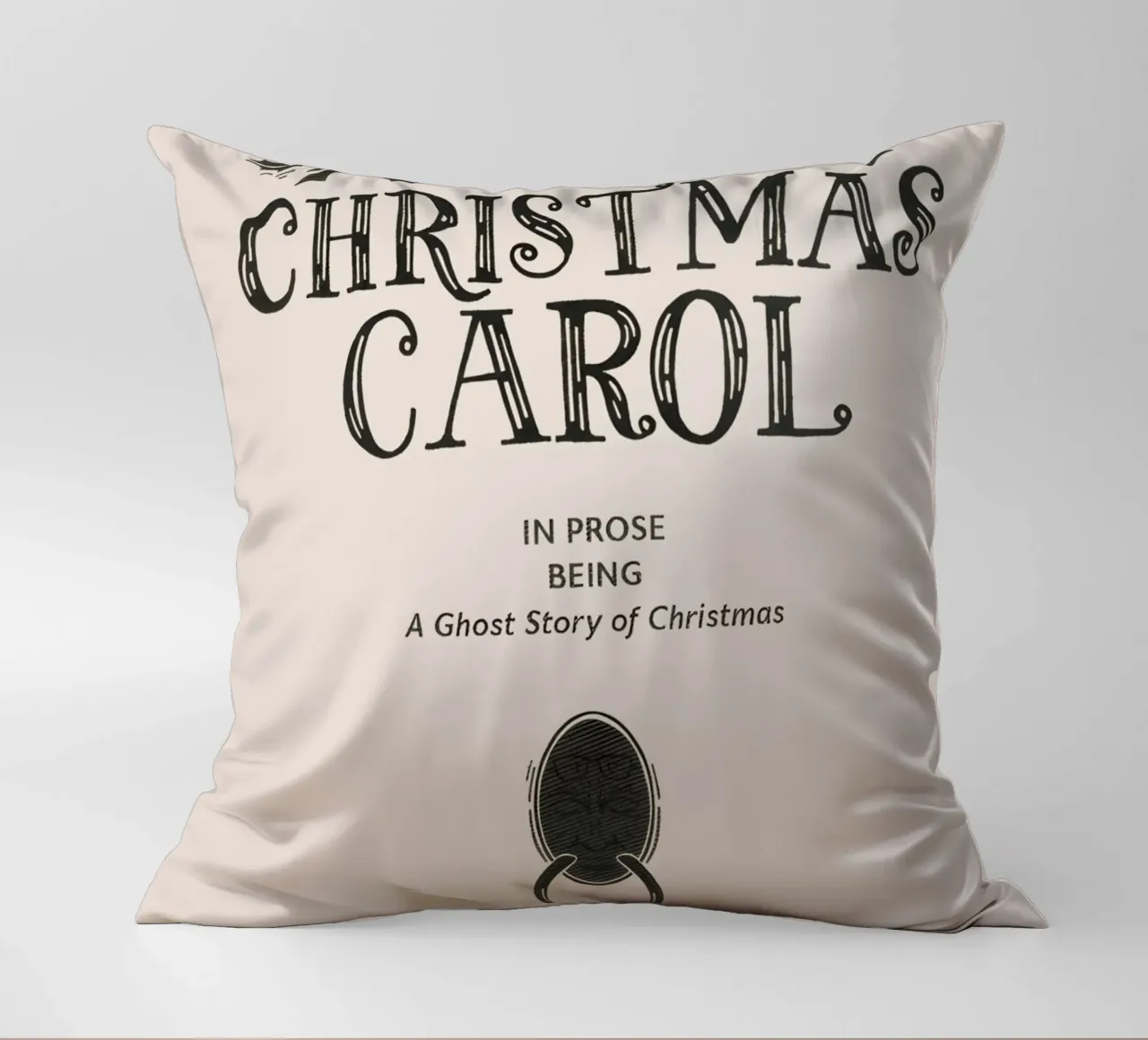 Un canto di Natale - Copertina del libro classico di Dickens cuscino da ClubArt