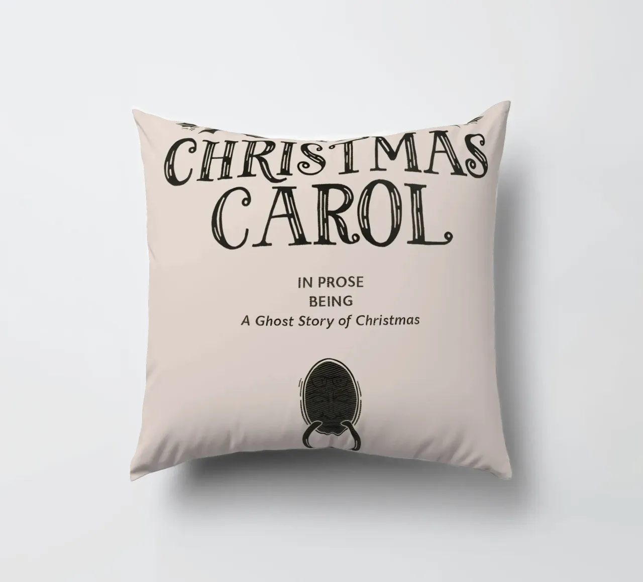 Un canto di Natale - Copertina del libro classico di Dickens cuscino da ClubArt