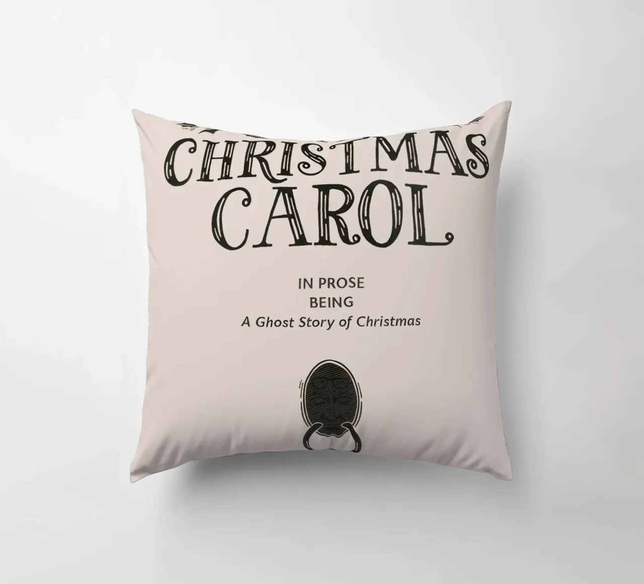Un canto di Natale - Copertina del libro classico di Dickens cuscino da ClubArt