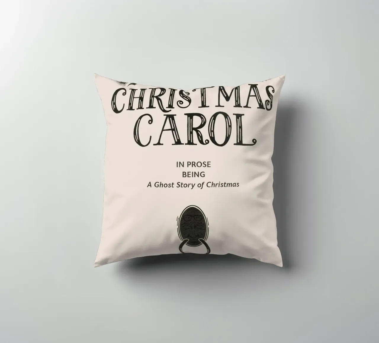 Un canto di Natale - Copertina del libro classico di Dickens cuscino da ClubArt