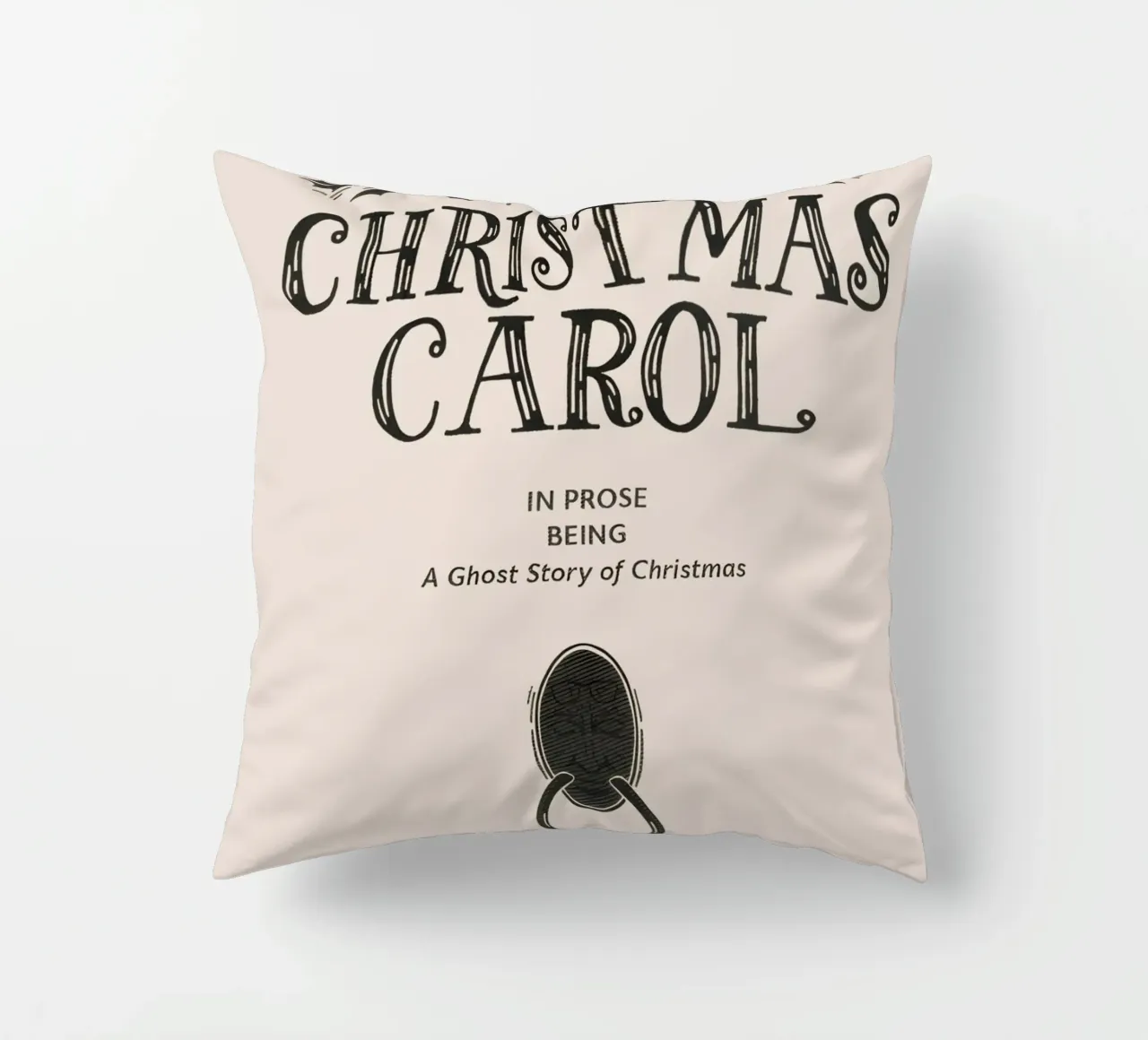 Un canto di Natale - Copertina del libro classico di Dickens cuscino da ClubArt