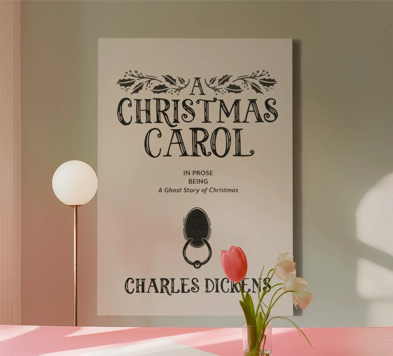 Un canto di Natale - Copertina del libro classico di Dickens tela con Cornice a cassetta da ClubArt