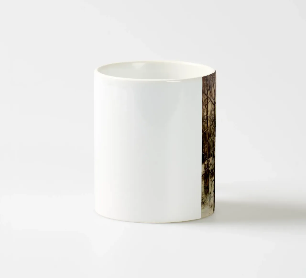 Villaggio invernale russo - Paesaggio rustico sulla neve tazza in ceramica da ClubArt