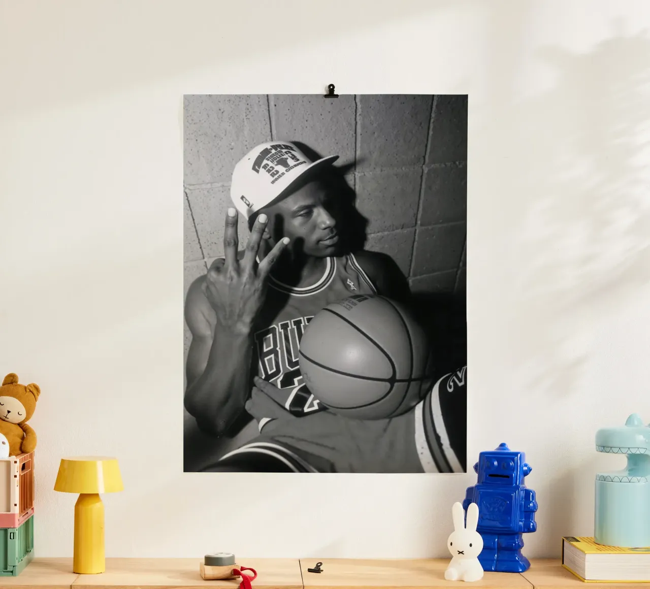 Three-Peat Swagger – Basketball Legend Poster poster with aluminum frame by Art.Piece