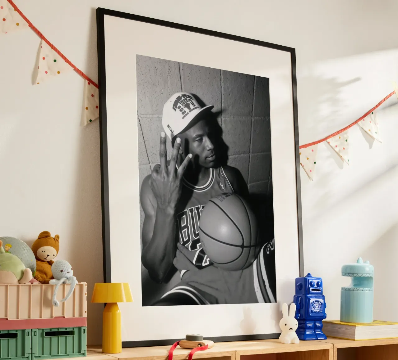 Three-Peat Swagger – Basketball Legend Poster poster with aluminum frame by Art.Piece