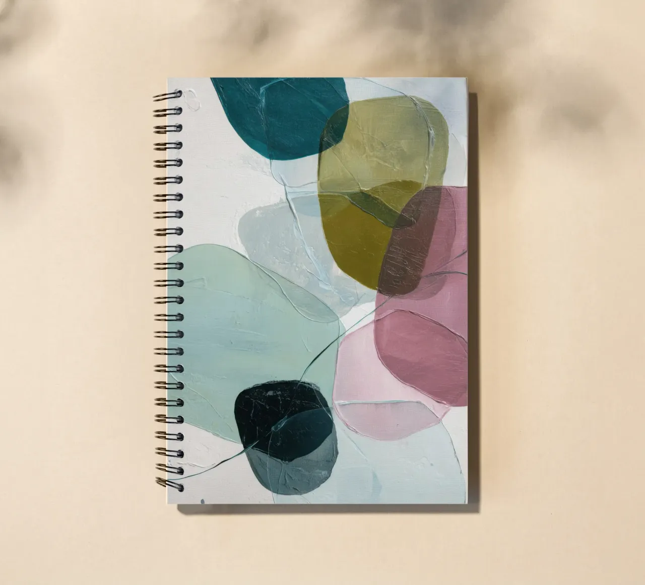 Moderne abstrakte bunte organische Formen drucken Ringbuch von Artbyvo