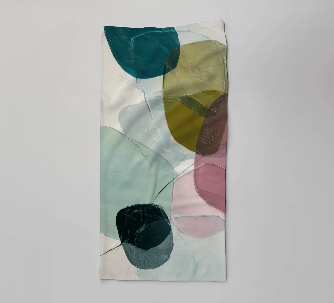 Modern abstract colorful organic shapes print towel by Artbyvo