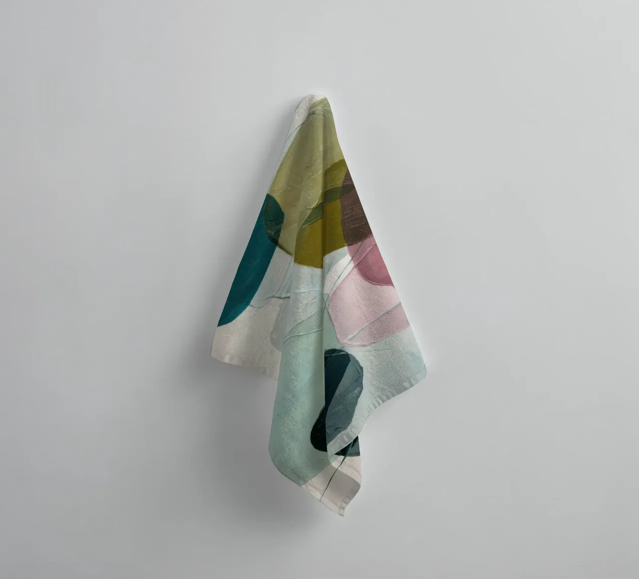 Modern abstract colorful organic shapes print towel by Artbyvo