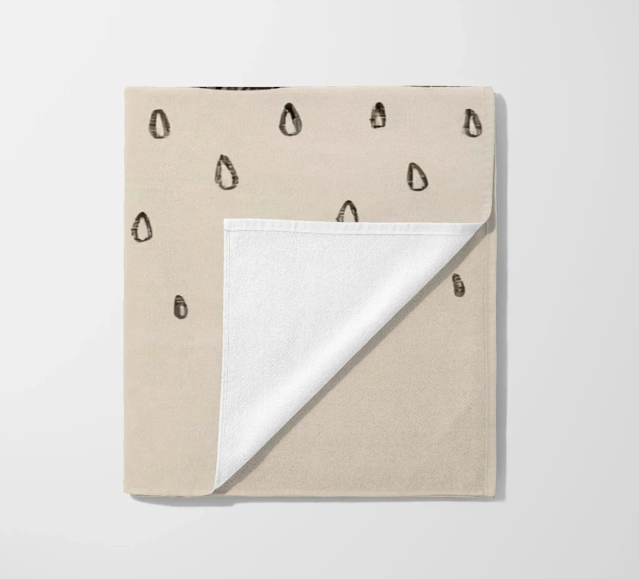 Semplice schizzo di una nuvola con gocce di pioggia che illustra una giornata di pioggia telo mare da DesignDoodle
