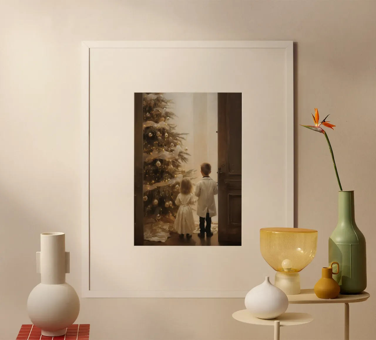 Meraviglie di Natale per bambini - Albero d'oro Arte Vacanze poster da ClubArt