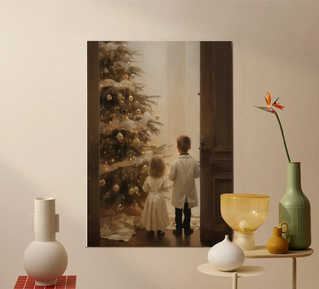 Meraviglie di Natale per bambini - Albero d'oro Arte Vacanze poster da ClubArt