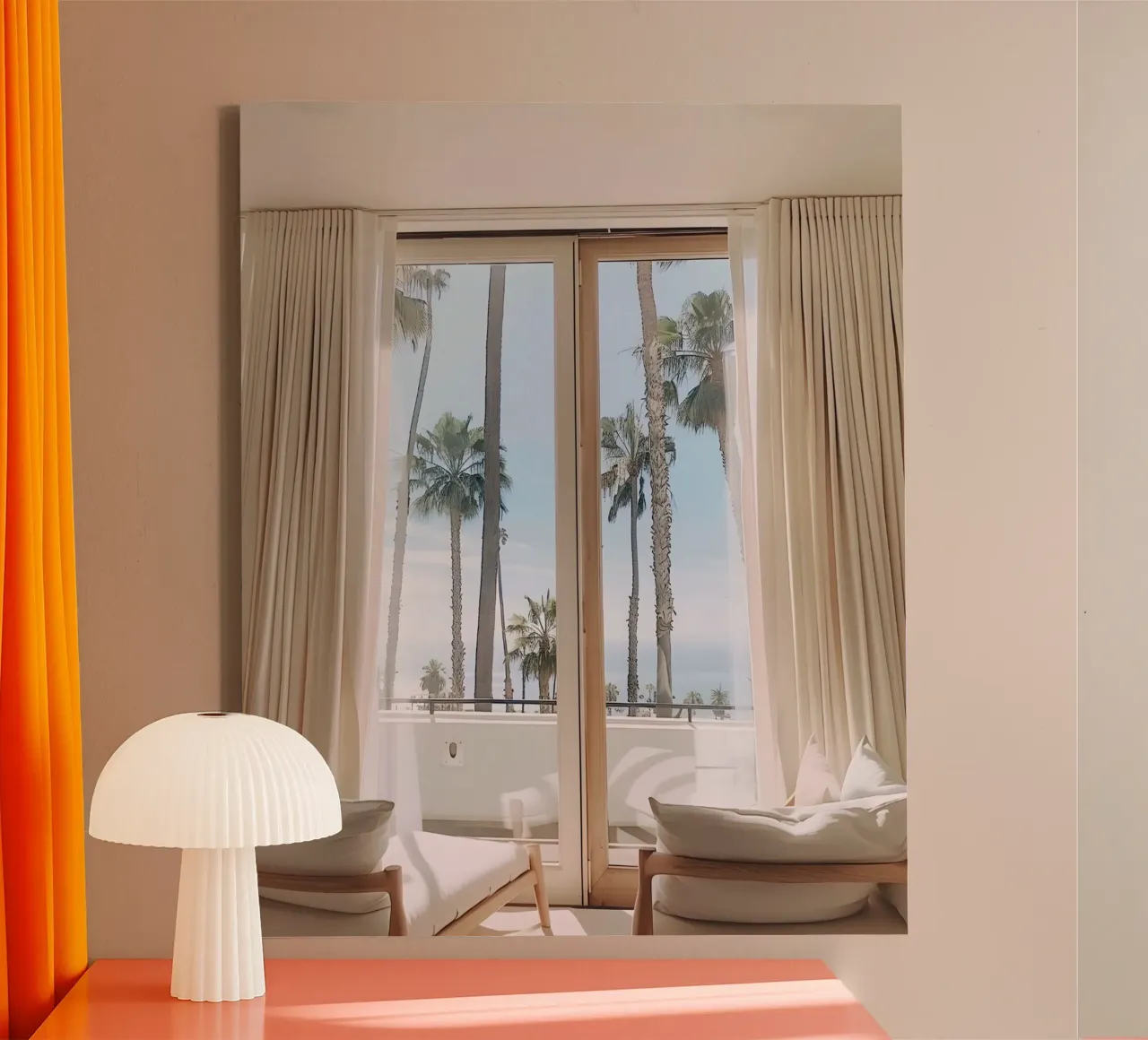Droomlandschap Californië canvas met Baklijst van Wanderlust Vibes