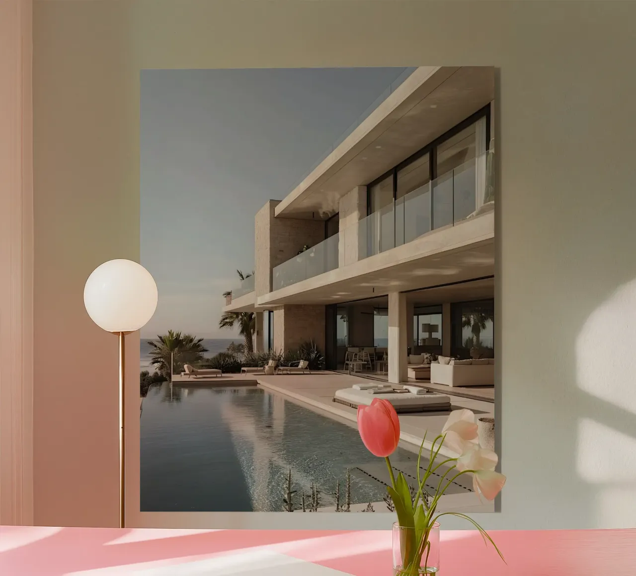 California Dreamscape acrylic glass by Wanderlust Vibes