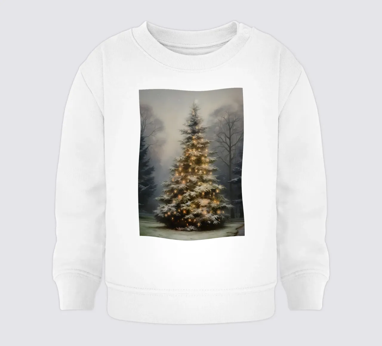 Magico albero di Natale all'aperto - Luci della foresta innevata felpa neonato da ClubArt