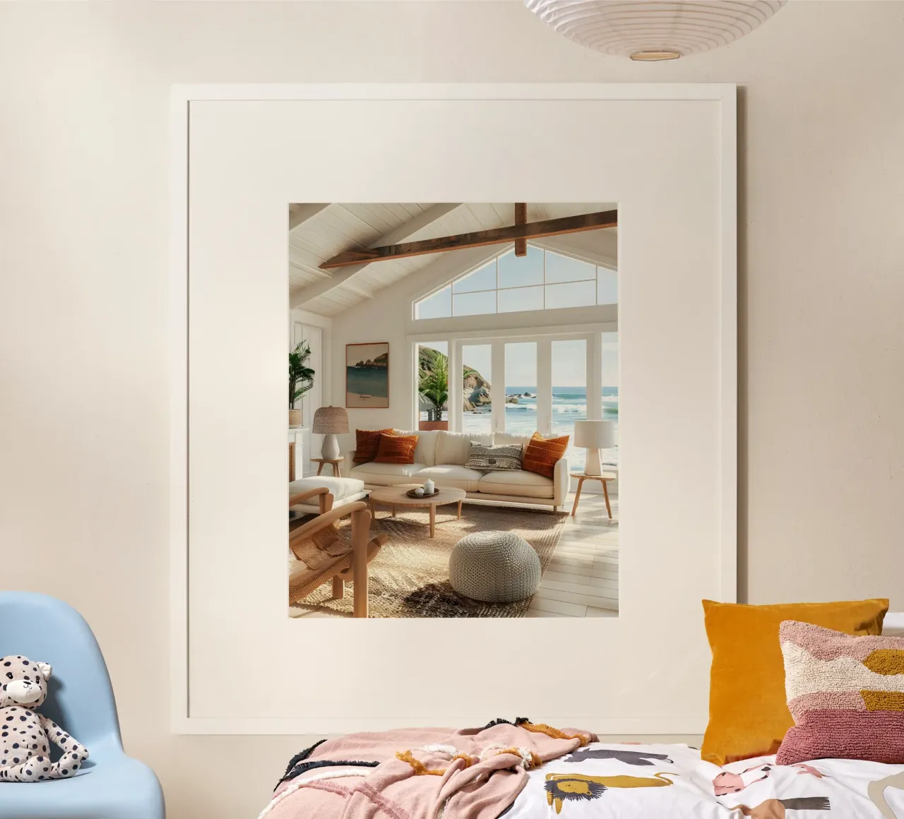 Droomlandschap Californië poster met kunststof frame van Wanderlust Vibes