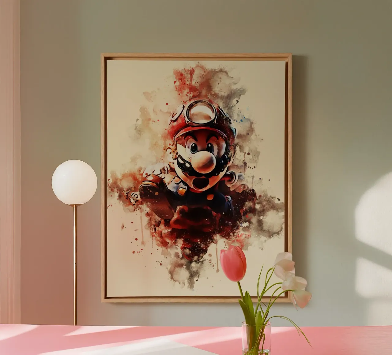 mario bross canvas met Baklijst van ontoseno