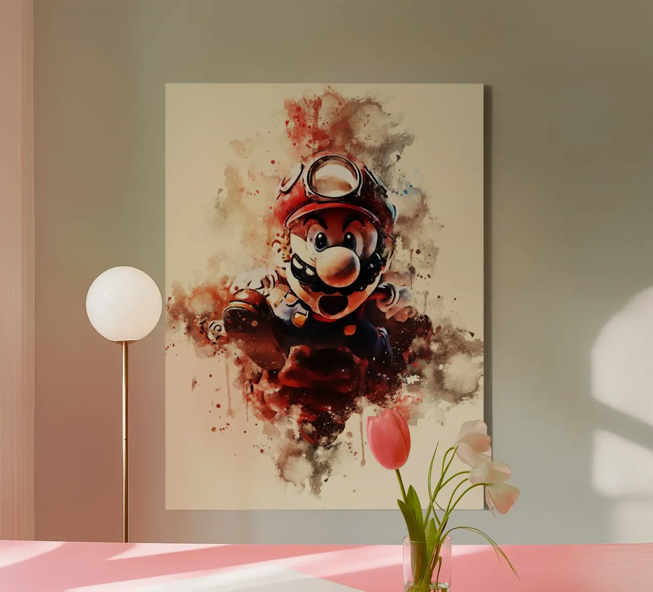 mario bross canvas met Baklijst van ontoseno