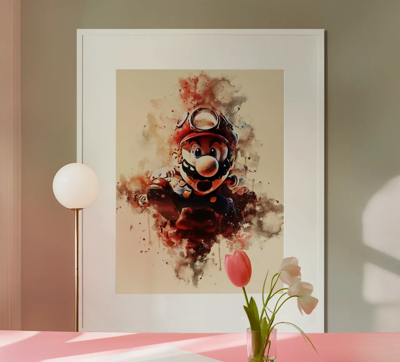 mario bross poster con telaio in alluminio da ontoseno