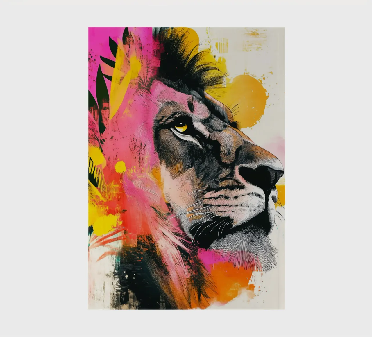 Lion animal art notebook by Justyna Jaszke JBJart