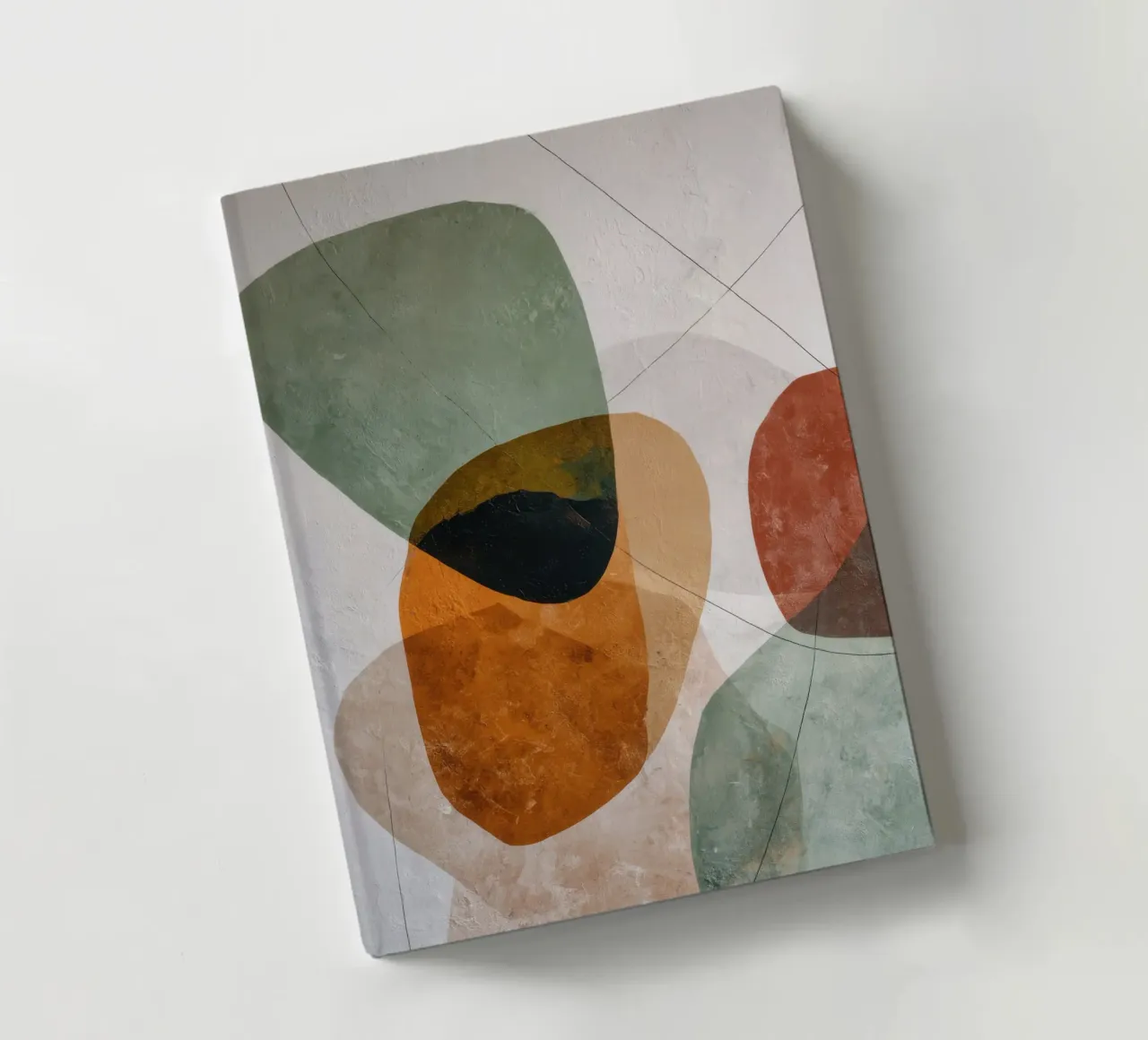 Décoration murale abstraite moderne aux formes organiques carnet de notes de Artbyvo