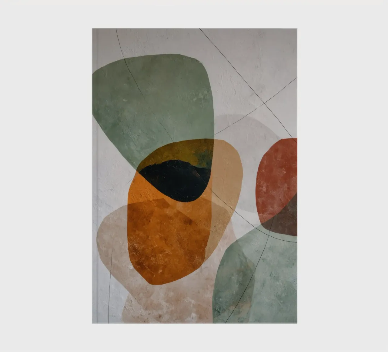 Décoration murale abstraite moderne aux formes organiques carnet de notes de Artbyvo