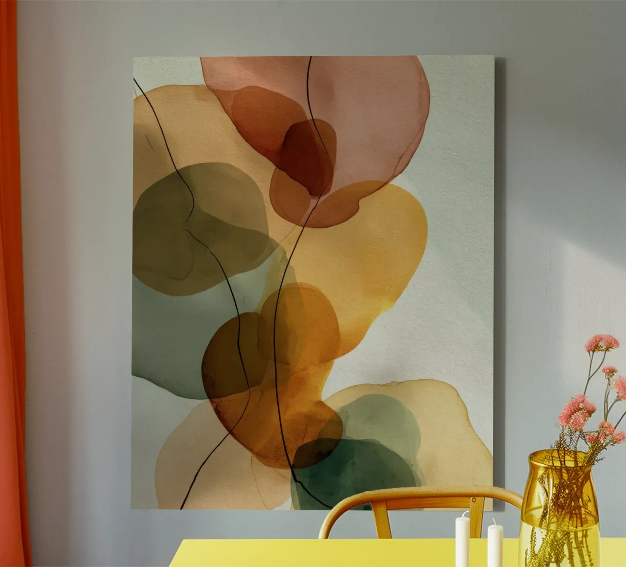 Burnt Orange Minimalist Abstract Composition canvas by Artbyvo