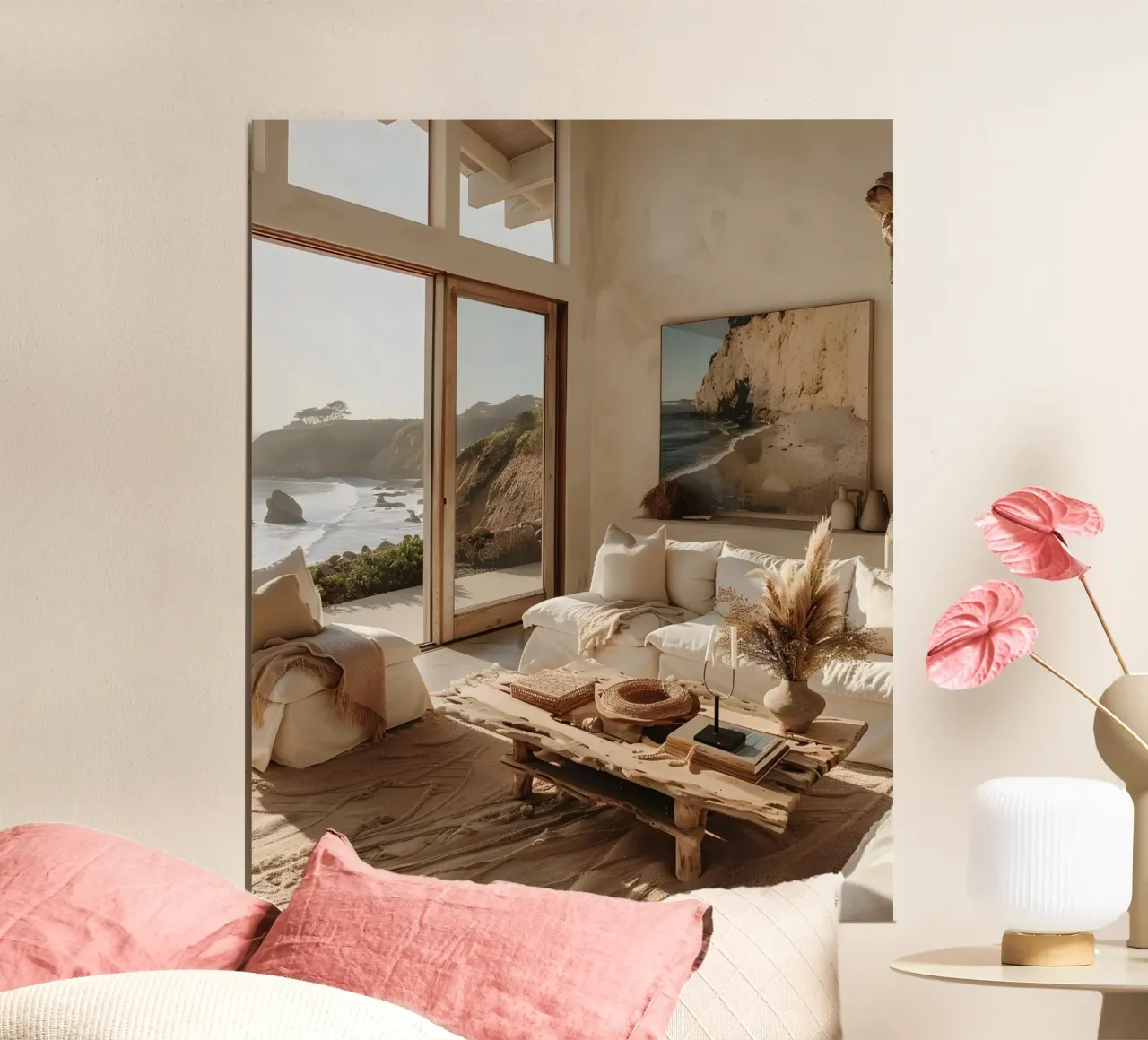 California Dreamscape poster with plastic frame by Wanderlust Vibes