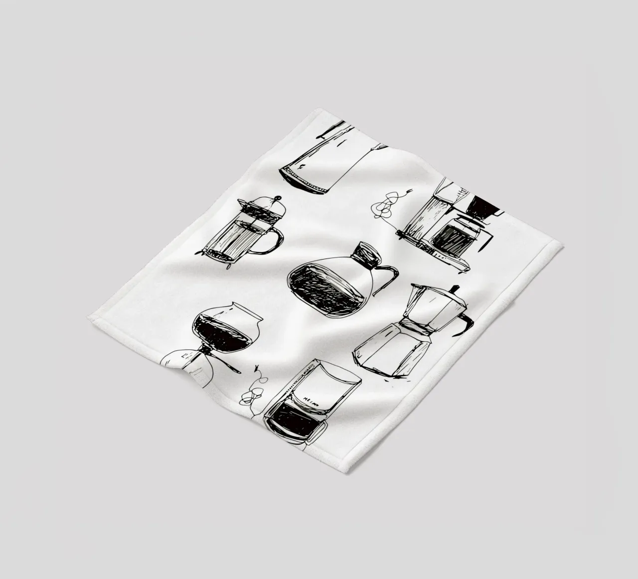 collection of drawn coffee coperta in pile da ramosashop