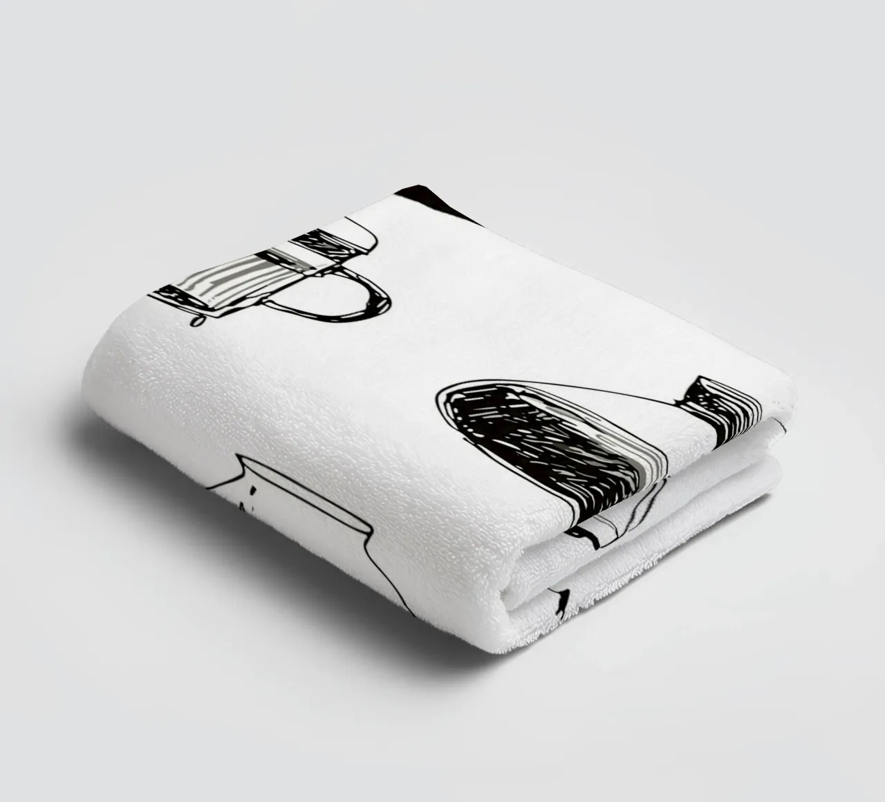 collection of drawn coffee asciugamano da bagno da ramosashop