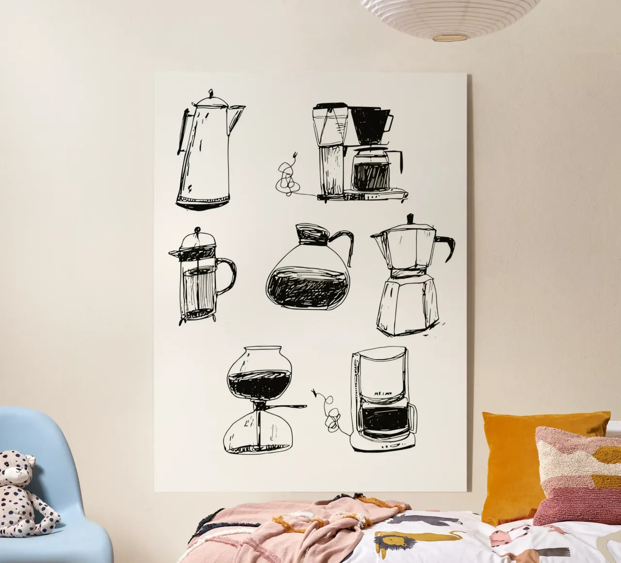 collection of drawn coffee plexiglass da ramosashop