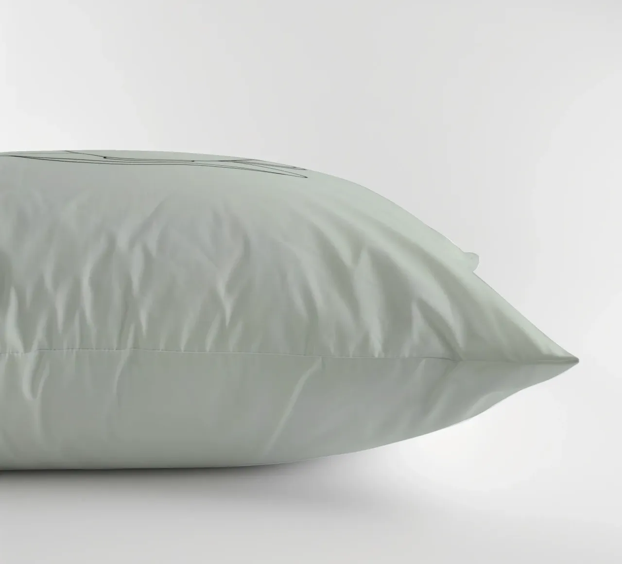 Semplice schizzo di una tazza da tè su un piattino esposto su un minimo cuscino da DesignDoodle