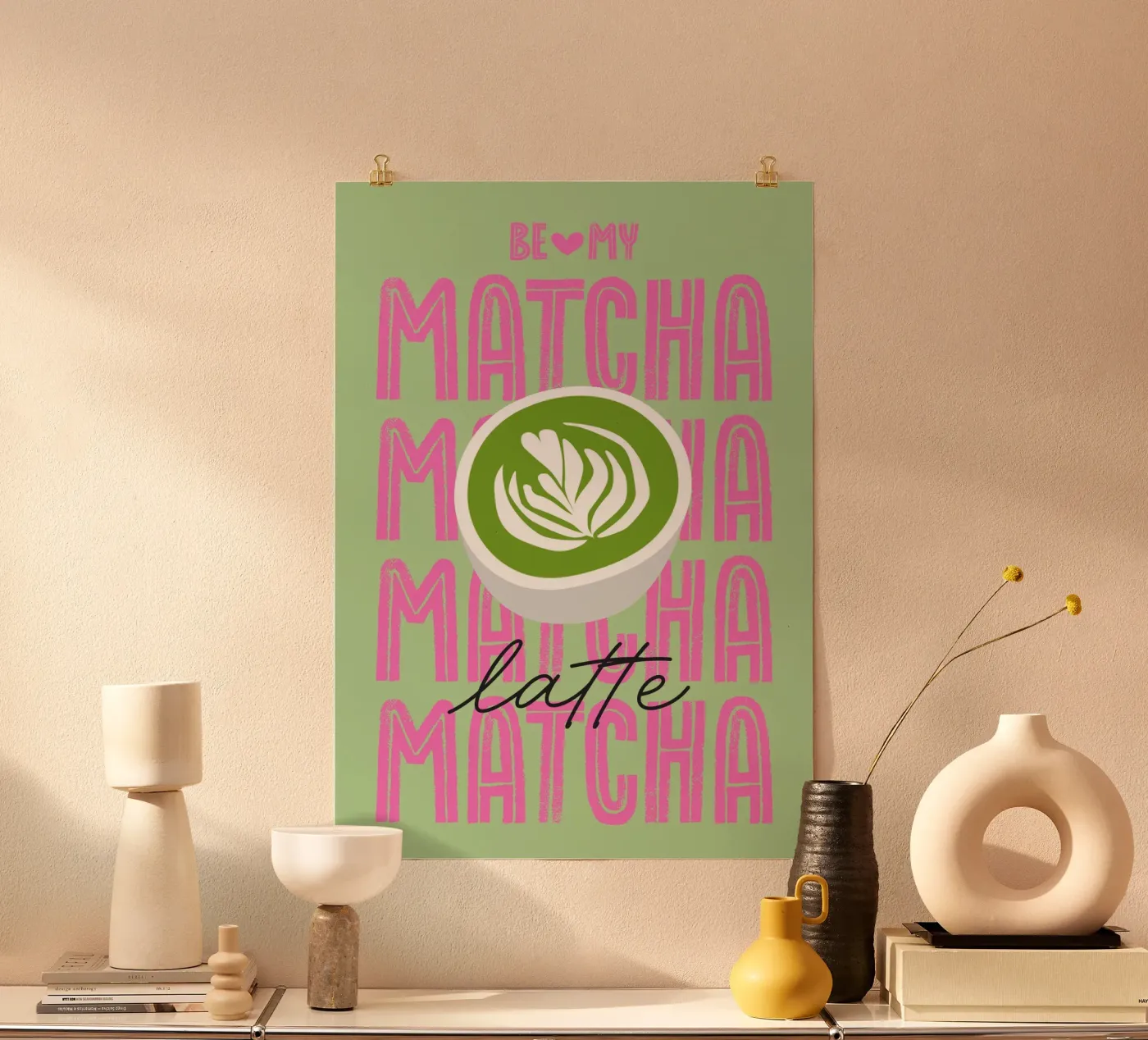 Be my matcha poster da Fraysein Design