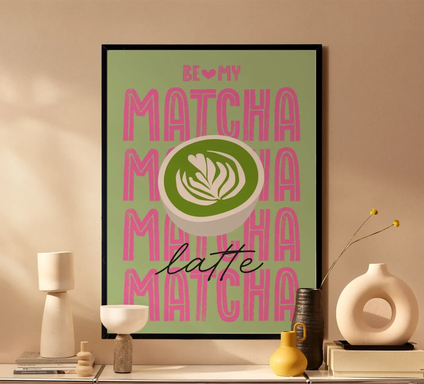 Be my matcha poster da Fraysein Design