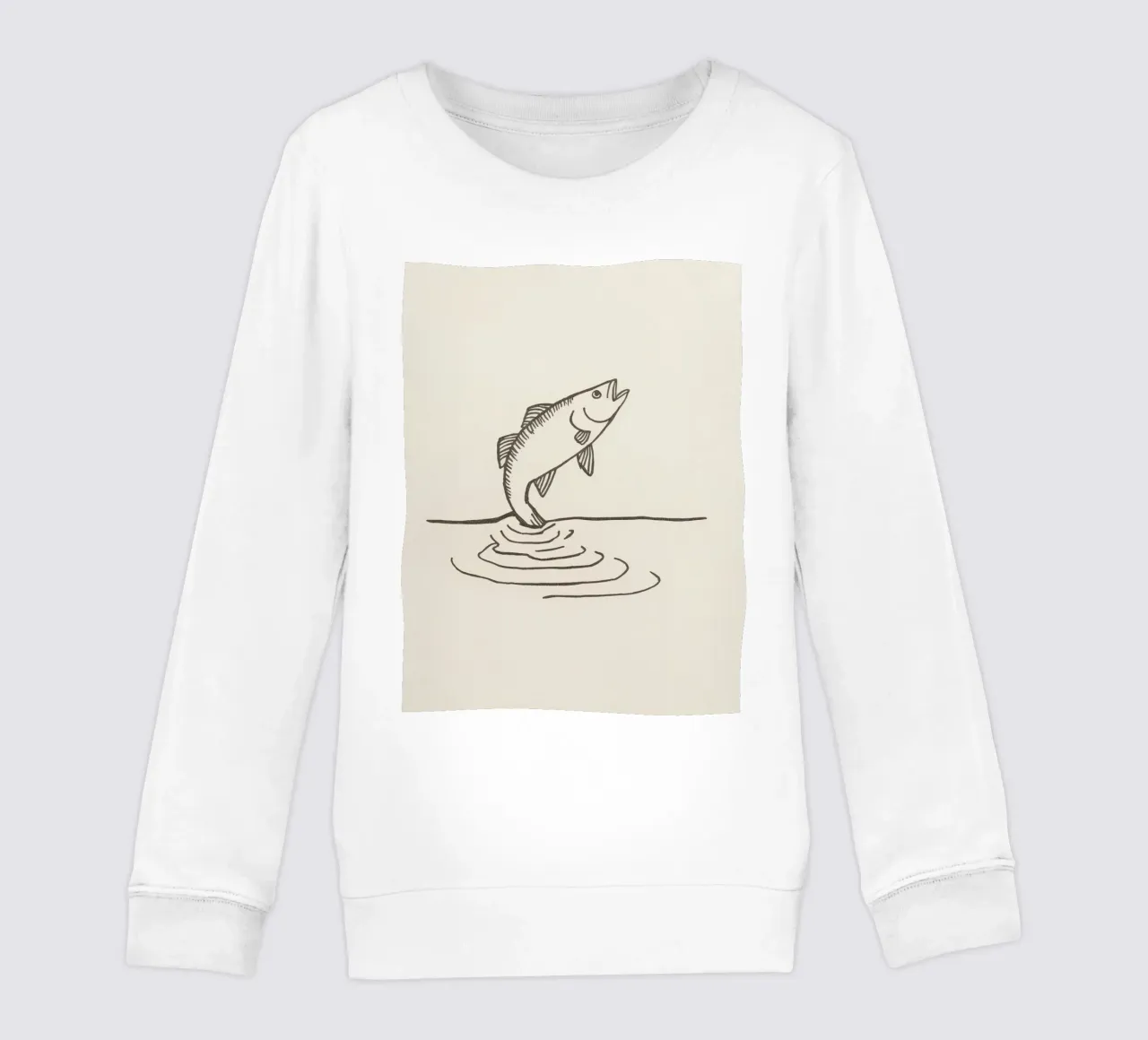 Fische, die über das Wasser springen, in einer natürlichen Umgebung, die Kinder Sweatshirt von DesignDoodle