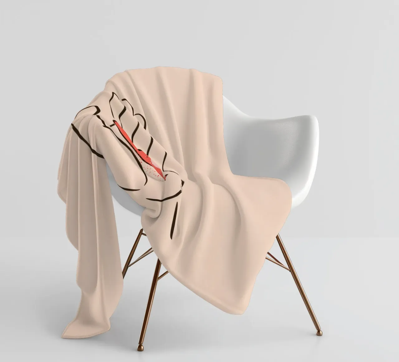 Mano che regge un cuore che rappresenta amore e gentilezza coperta in pile da DesignDoodle