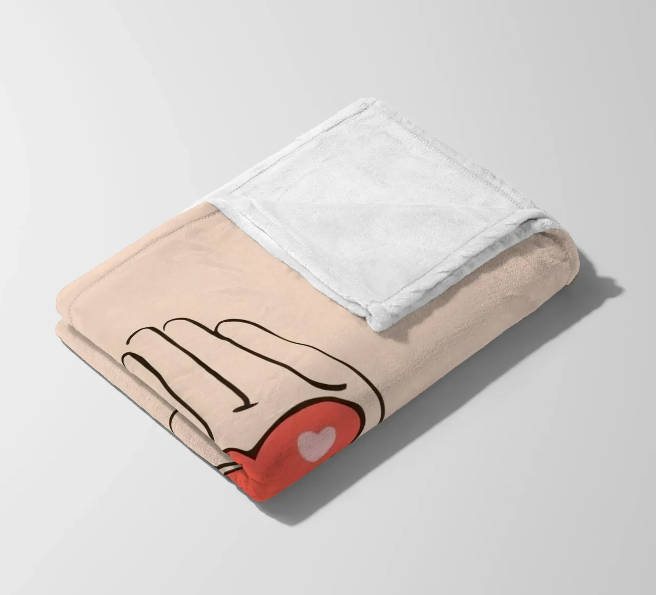 Mano che regge un cuore che rappresenta amore e gentilezza coperta in pile da DesignDoodle