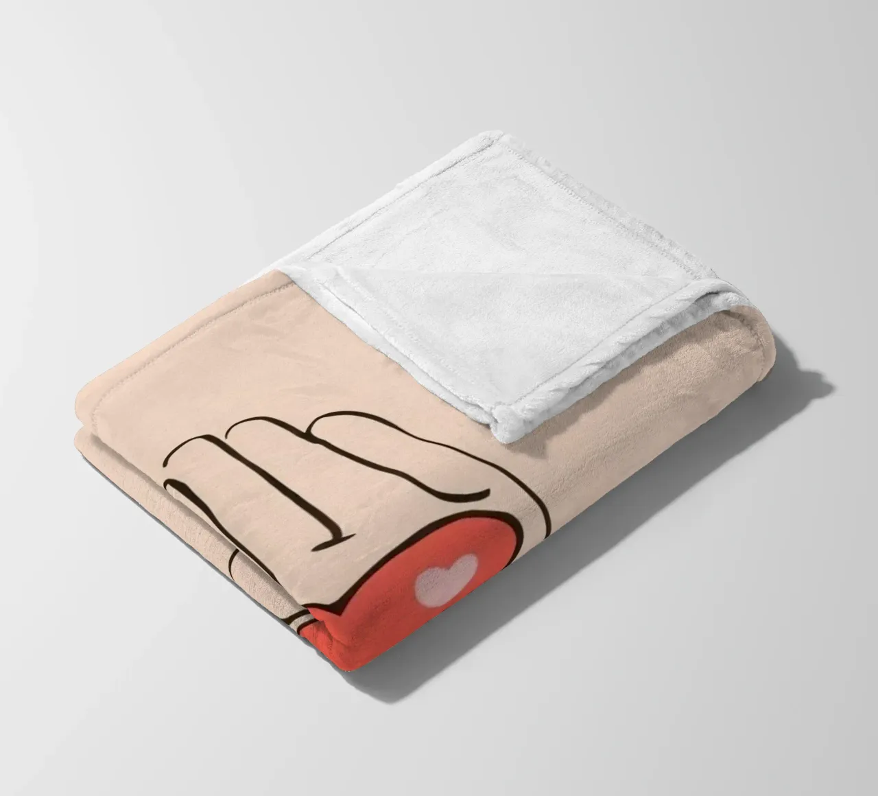 Mano che regge un cuore che rappresenta amore e gentilezza coperta in pile da DesignDoodle
