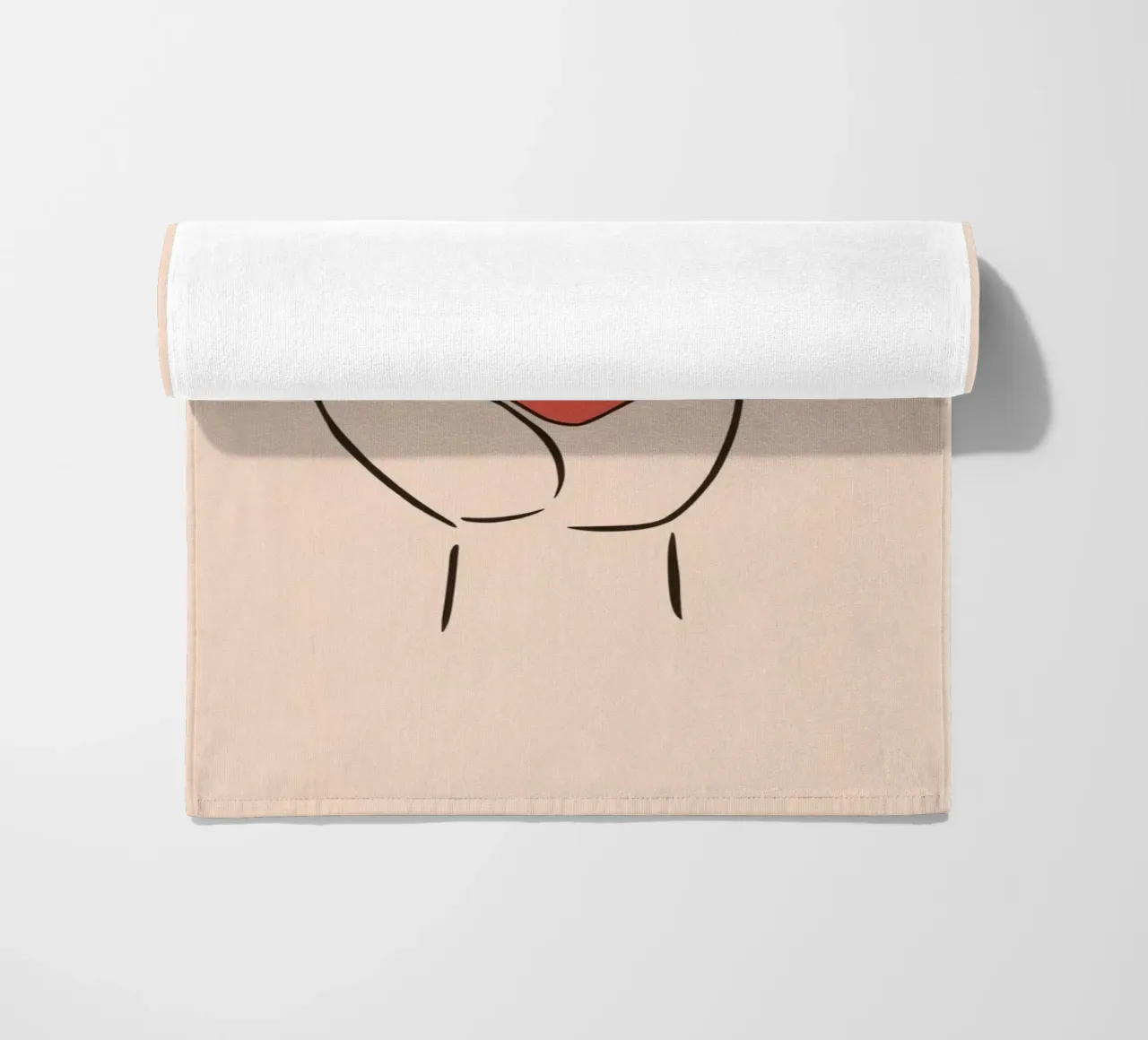 Mano che regge un cuore che rappresenta amore e gentilezza telo mare da DesignDoodle