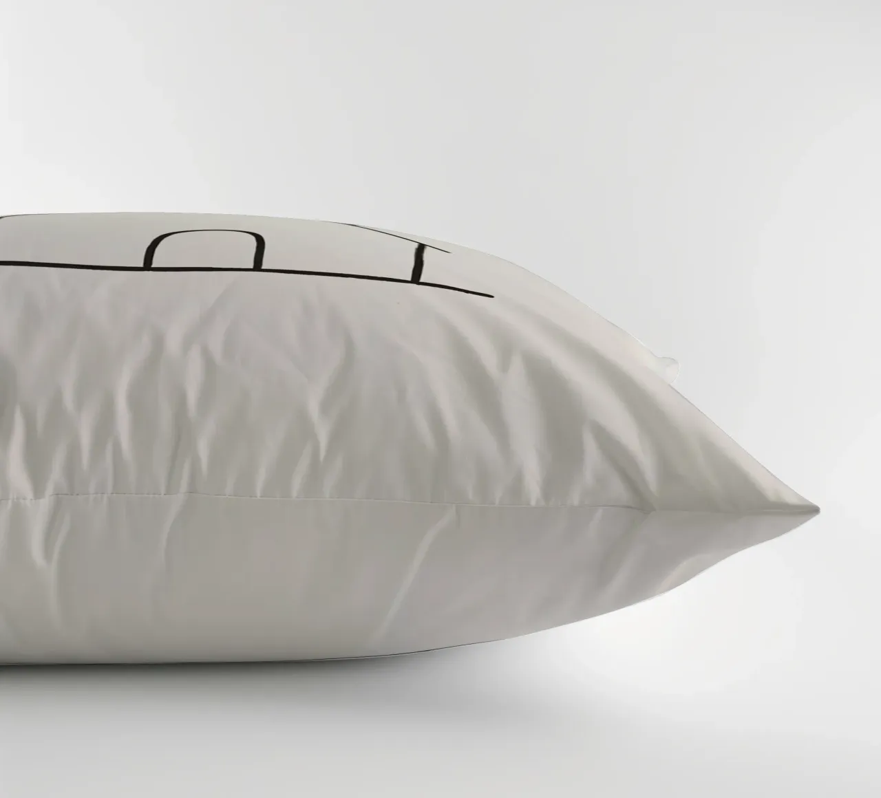 Simple outline of a house with smoke rising from the chimney decorative cushion by DesignDoodle