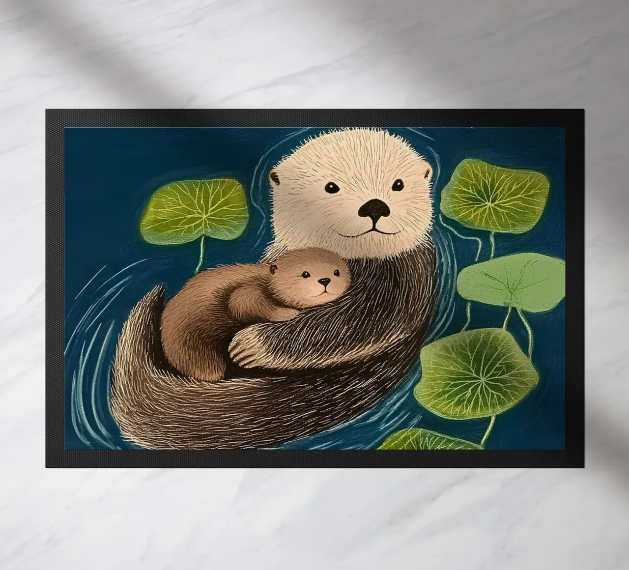 Mama Otter deurmat van Curious Canvas