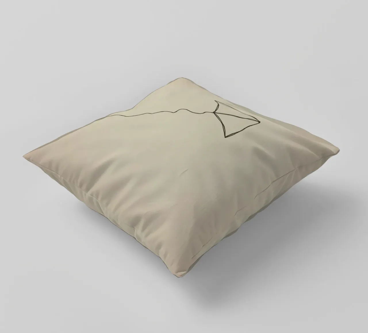 Aquilone che si libra in volo con una coda fluente attaccata, mostrando una gioiosa cuscino da DesignDoodle
