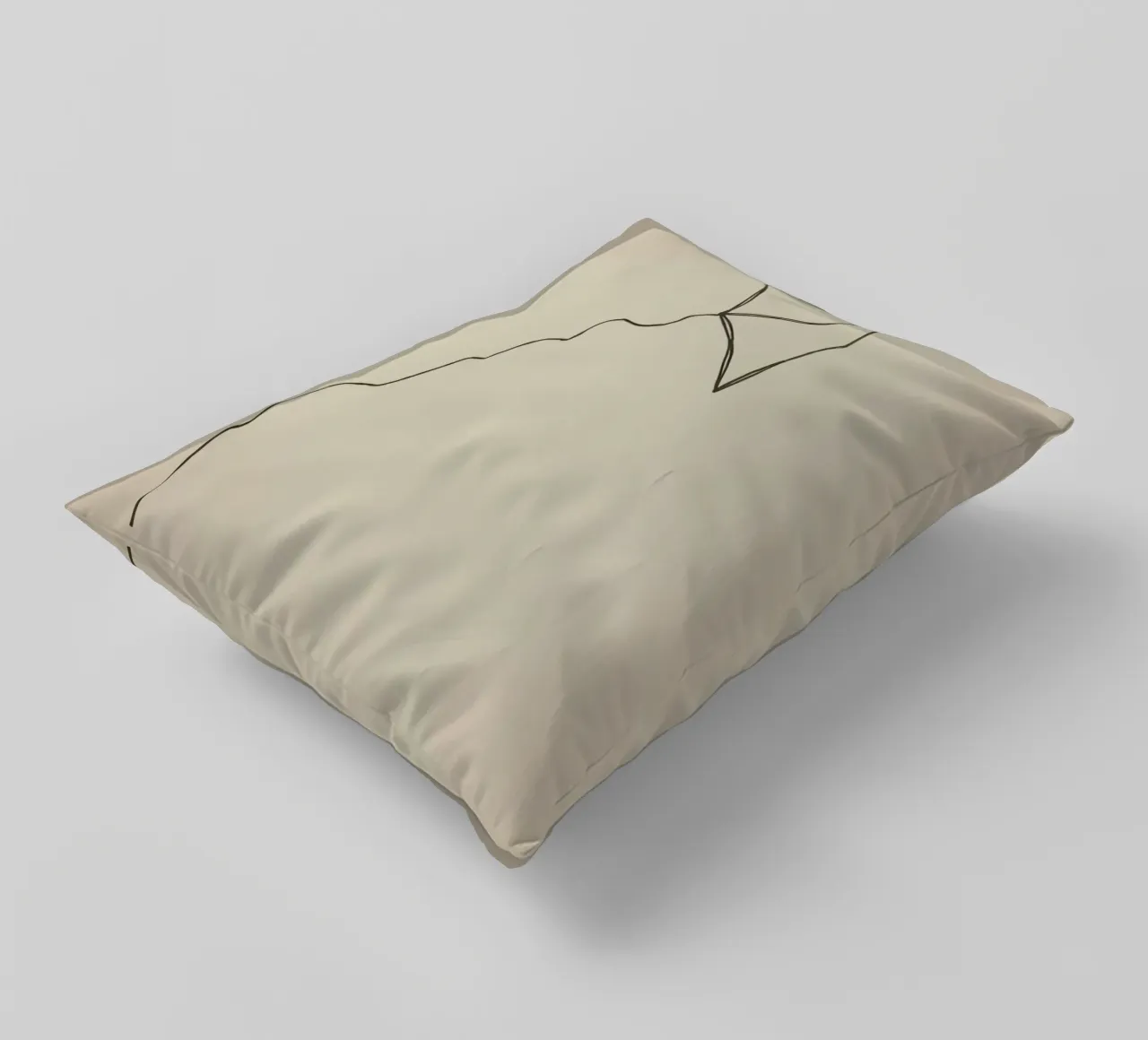 Aquilone che si libra in volo con una coda fluente attaccata, mostrando una gioiosa cuscino da DesignDoodle