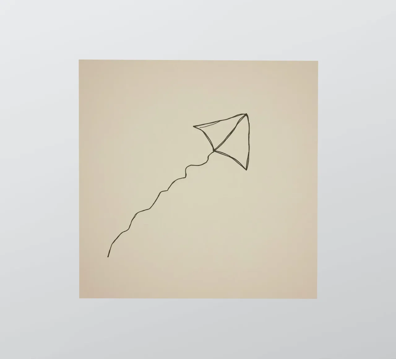 Kite soaring with a flowing tail attached, showcasing joyful sticker by DesignDoodle