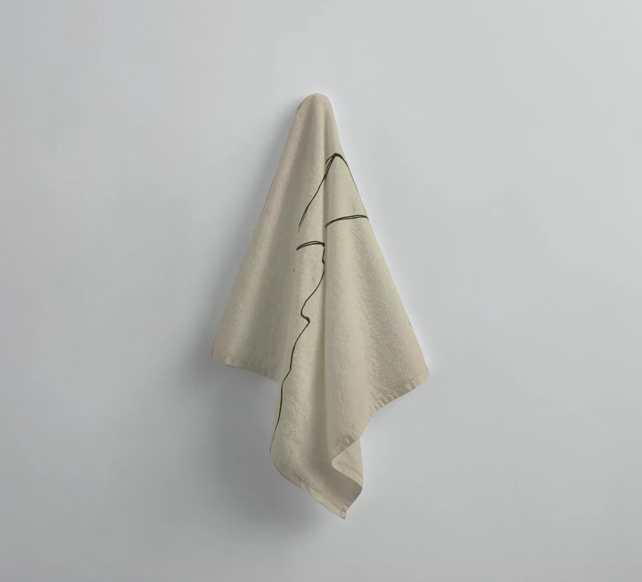 Kite soaring with a flowing tail attached, showcasing joyful towel by DesignDoodle