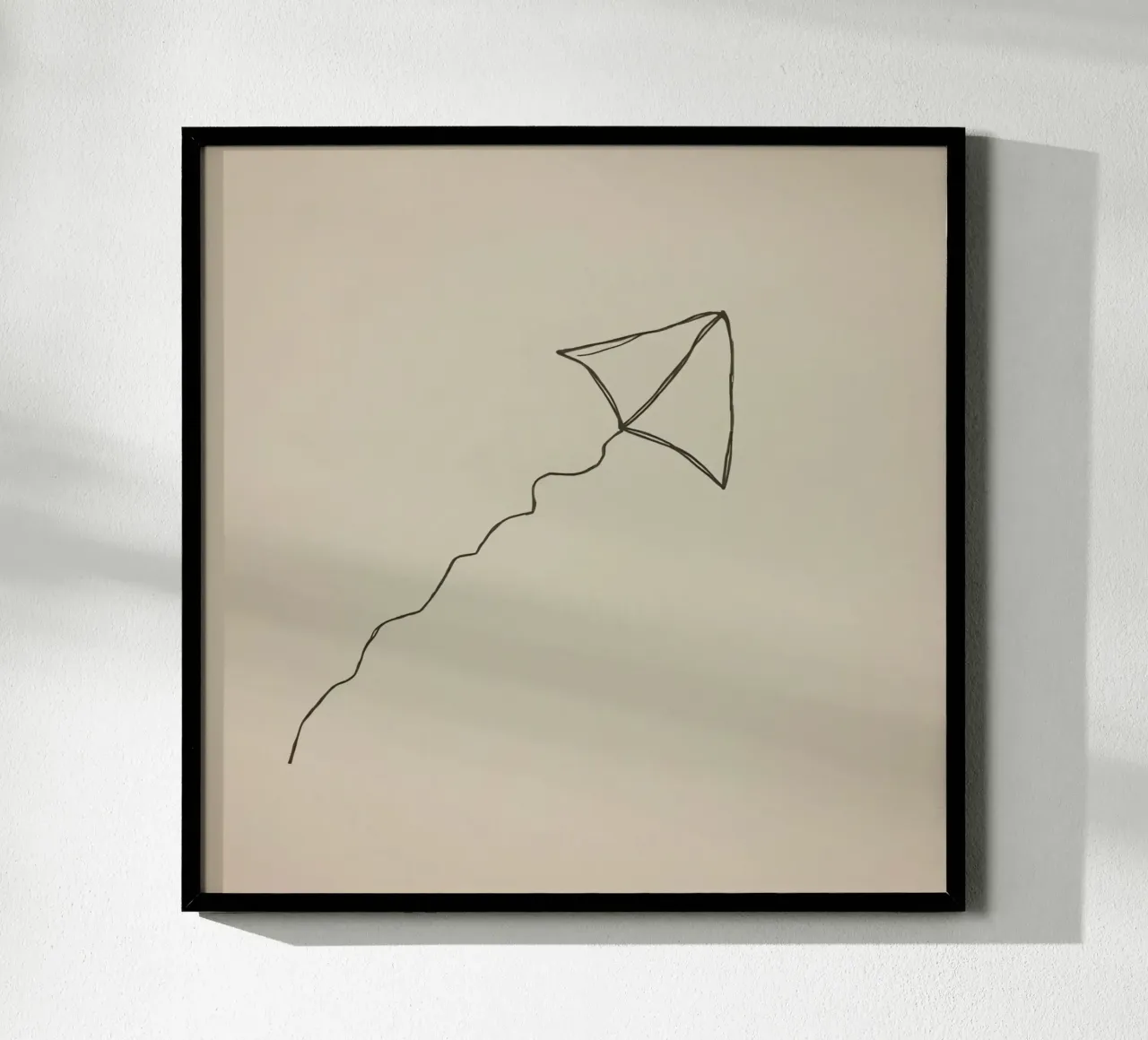 Kite soaring with a flowing tail attached, showcasing joyful hahnemühle by DesignDoodle
