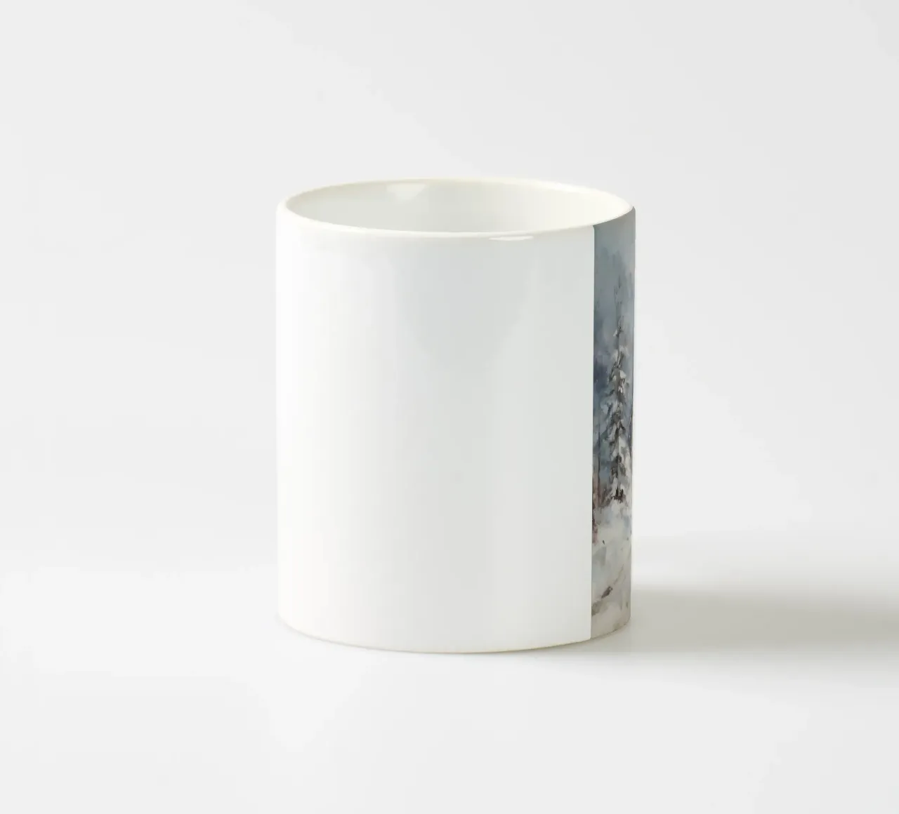 Cottage isolato e innevato - Arte del paesaggio invernale rustico tazza in ceramica da ClubArt