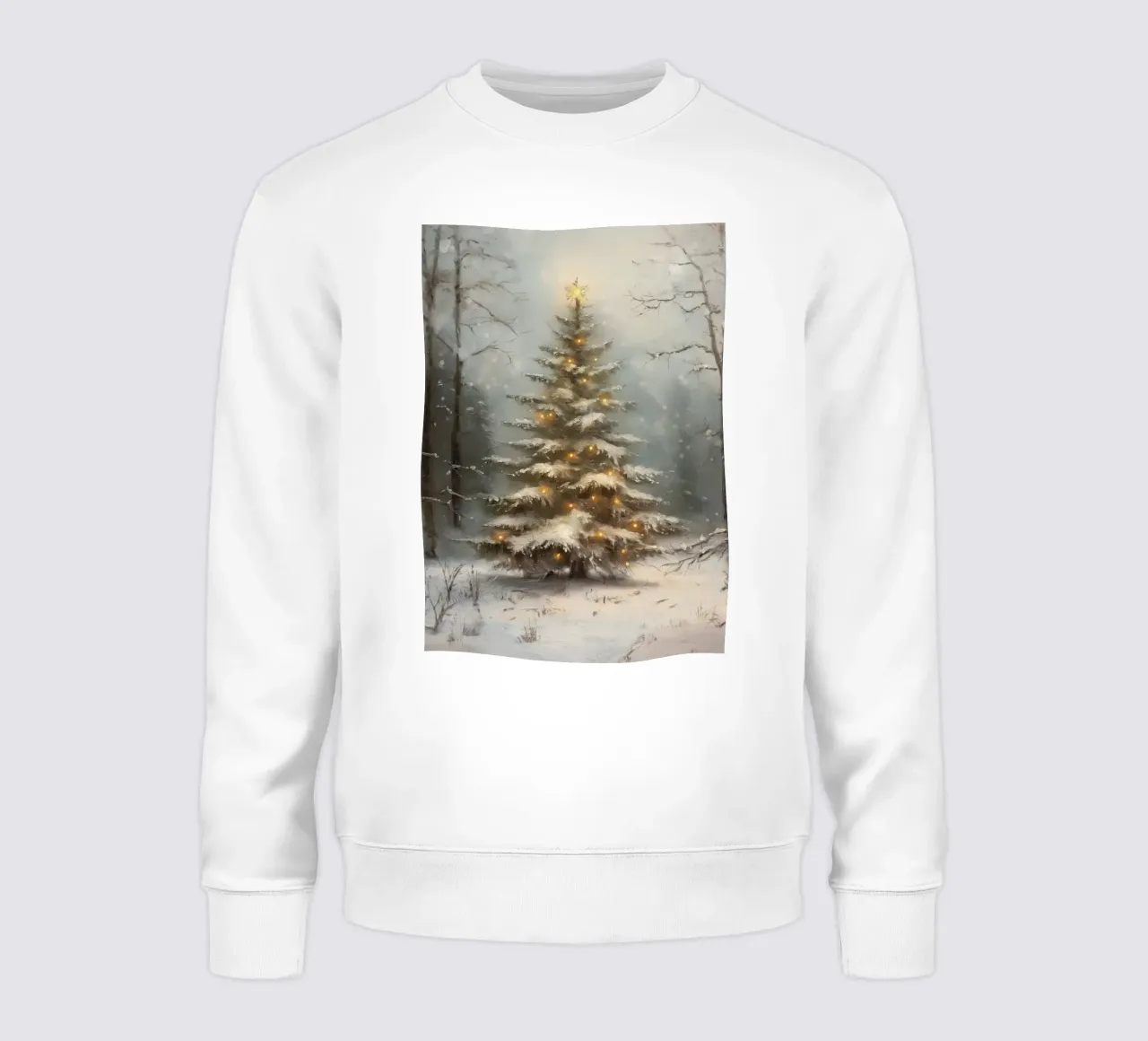 Sapin de Noël enneigé enchanté - Forêt d'hiver lumineuse sweat de ClubArt