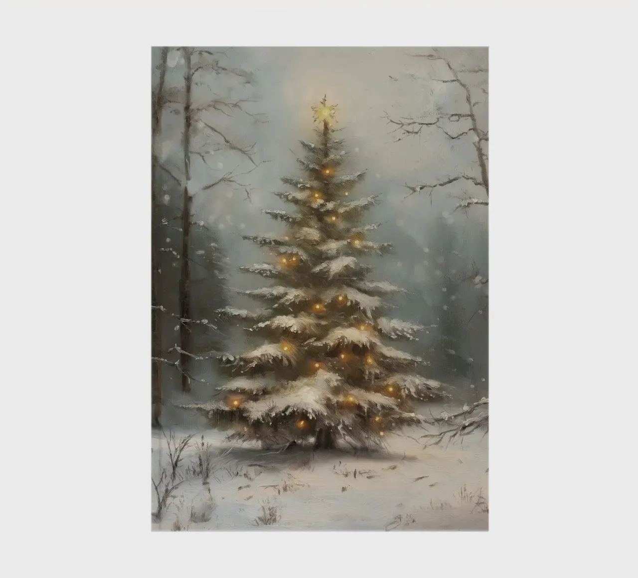 Sapin de Noël enneigé enchanté - Forêt d'hiver lumineuse carnet de notes de ClubArt
